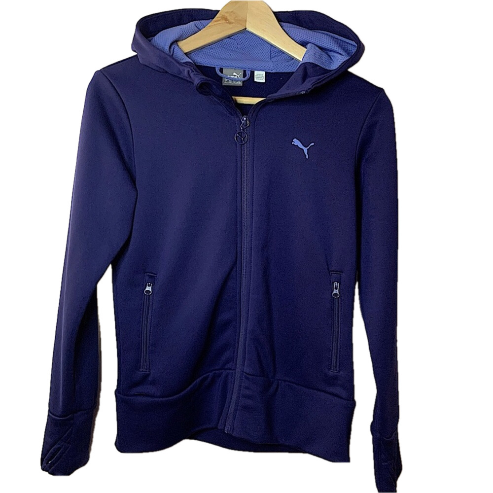 Puma Dark Purple Women’s Full-Zip Hoodie, Size L